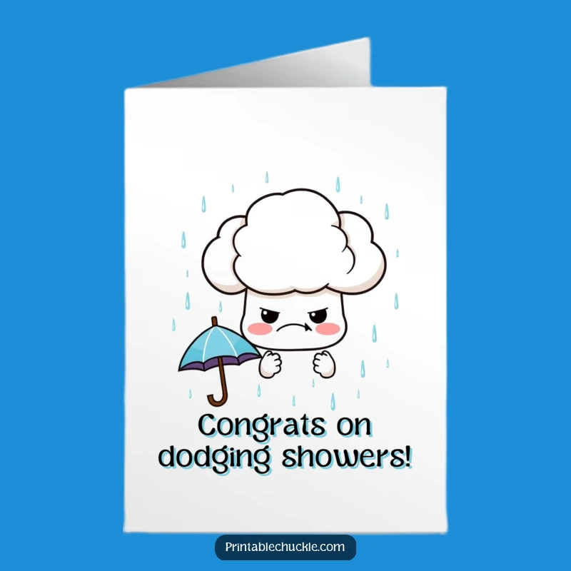 Free Printable Grumpy Cloud Congrats Card: Humorous Downloadable Gift for Triumphs