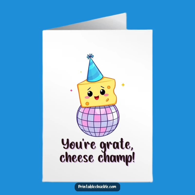 Funny Free Printable Congrats Card: Cheese Goes Wild!