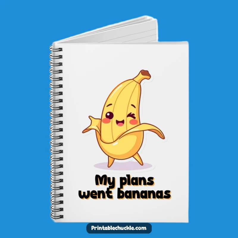 Funny Banana Slip Smile Notebook: Jot Down Thoughts with Cheer