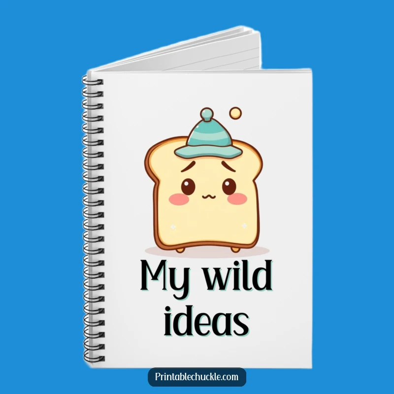 Funny Bewildered Toast Hat Notebook - Journal Your Hilarious Thoughts