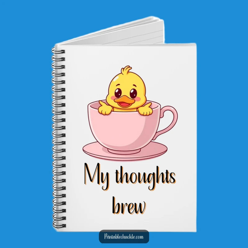 Funny Duck in Teacup Notebook: Jot Down Ideas in This Whimsical Journal Funny Gift