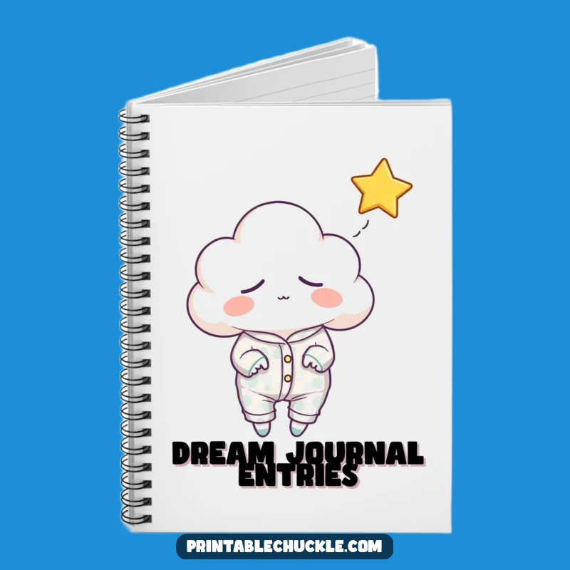 Funny Sleepy Cloud Notebook: Jot Down Dreams with Hilarious Charm