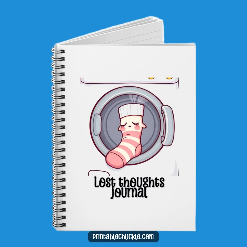Funny Sleepy Sock Dryer Notebook: Jot Down Laundry Day Woes