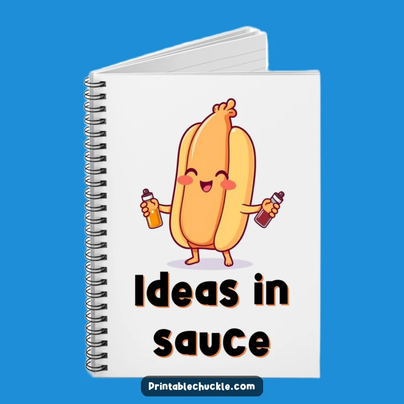 Funny Hot Dog Juggling Notebook - Jot Down Ideas with Hilarious Flair!