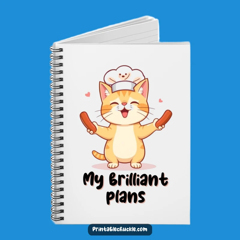Funny Chef Cat Notebook: Jot Down Ideas in This Culinary Journal Funny Gift