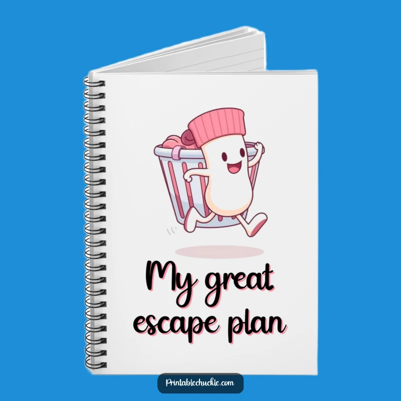 Funny Notebook: Sock Escape Plan - Laundry Day Journal