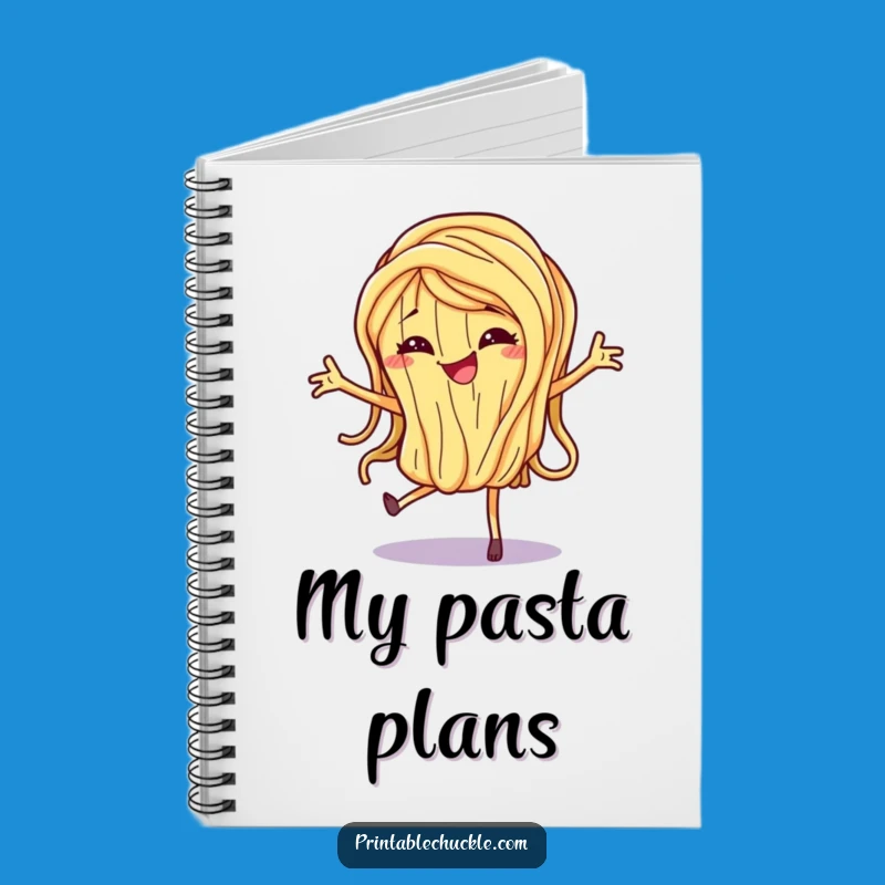 Funny Dancing Spaghetti Noodle Notebook - Write Your Delicious Ideas