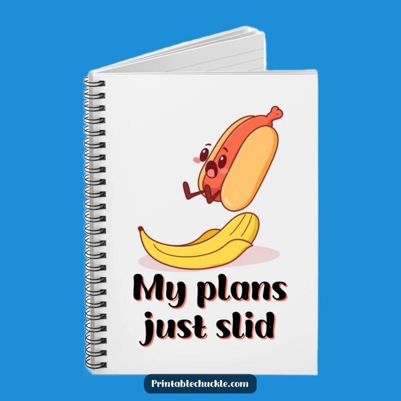 Funny Banana Peel Hot Dog Notebook: Jot Down Hilarious Ideas