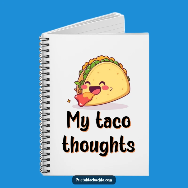 Funny Taco Devouring Taco Notebook, Foodie Planner Gift