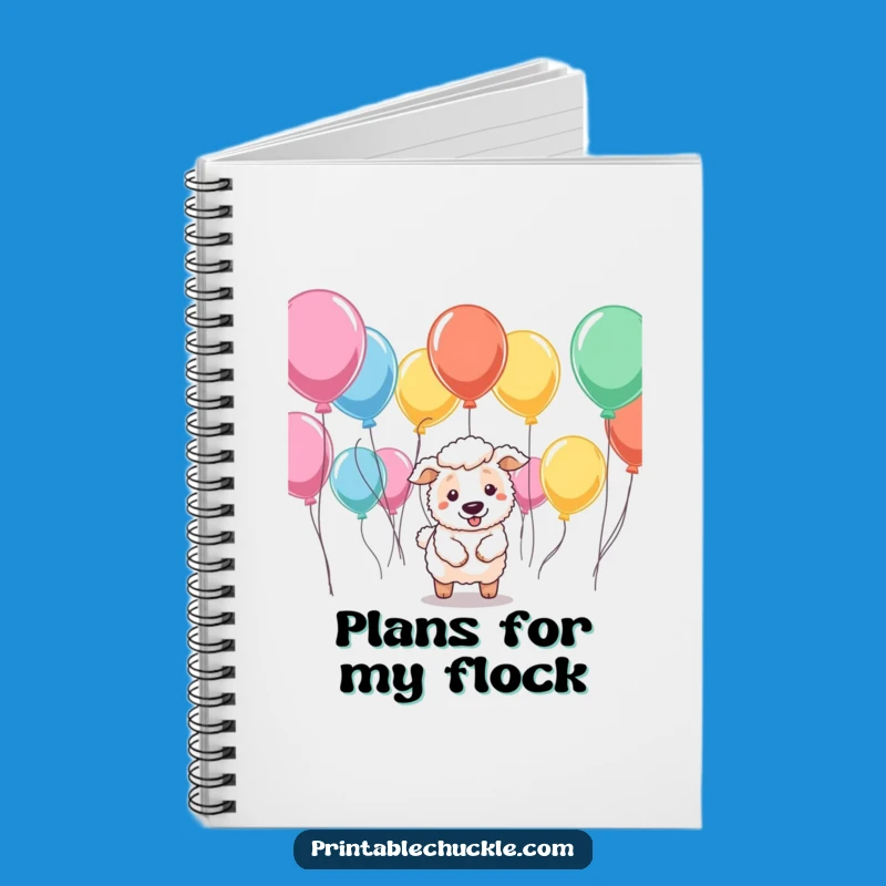 Funny Sheepdog Balloon Notebook: Chaotic Herding Journal, Perfect Funny Gift for Writers