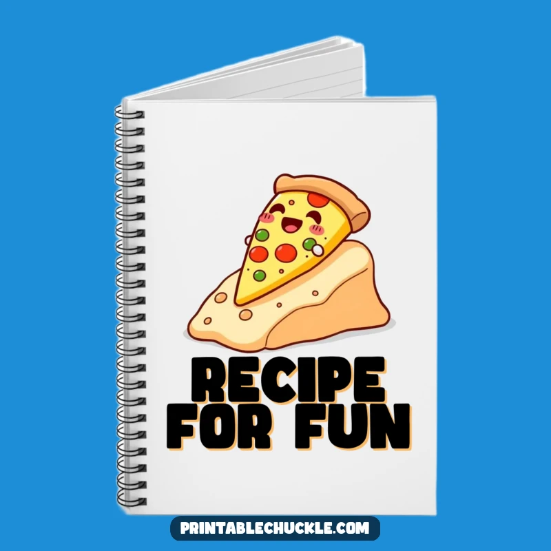 Funny Pizza Cheese Slope Notebook - Jot Down Delicious Ideas Gift!