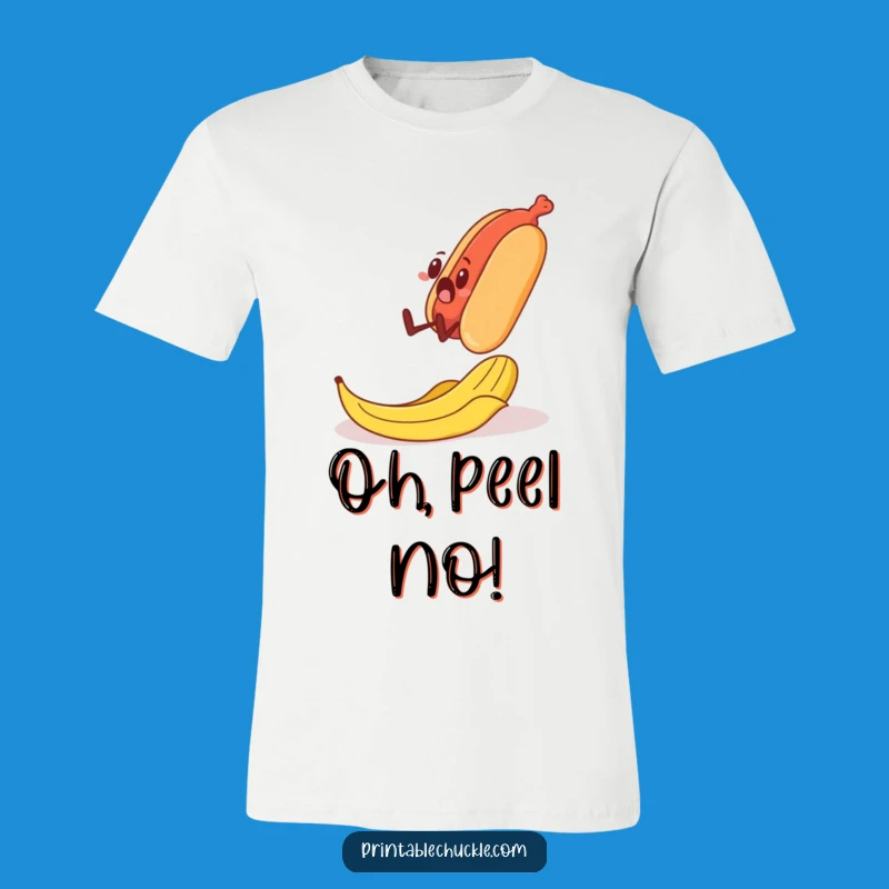 Funny Banana Peel Hot Dog T-Shirt: Hilarious Foodie Gag Gift