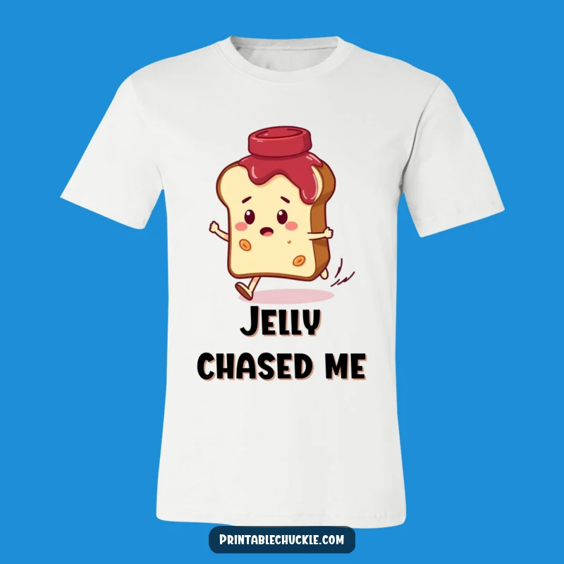 Funny Bread vs Jam T-Shirt: Breakfast Chase Fun, A Great Funny Gift