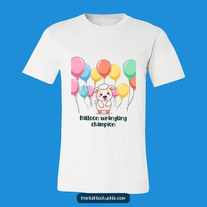 Funny Sheepdog Balloon T-Shirt: Chaotic Herding Dog Tee, Perfect Funny Gift for Owners