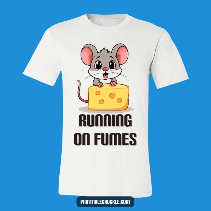 Funny Mouse Chasing Cheese T-Shirt: Escape Plan, Perfect Gift