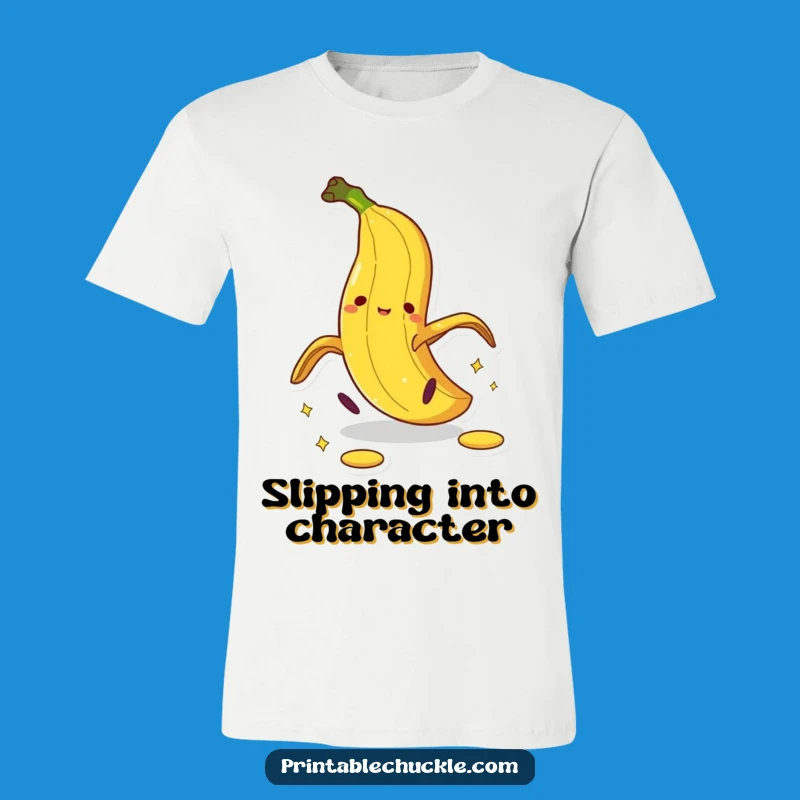 Funny Banana Peel Pratfall T-Shirt: Hilarious Slipping Cartoon Tee, Ultimate Funny Gift