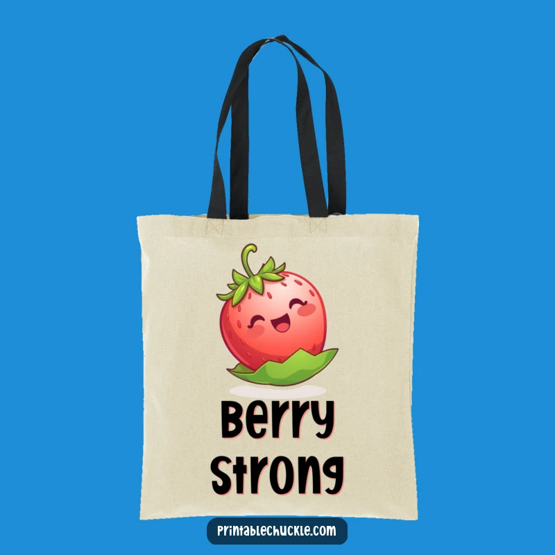 Funny Strawberry Floating Tote Bag - Carry Your Essentials with Fruity Fun!