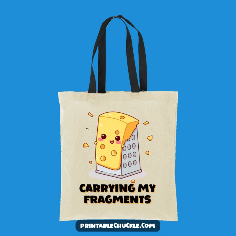 Funny Cheese Grater Tote Bag, Foodie Mishap Funny Gift Bag