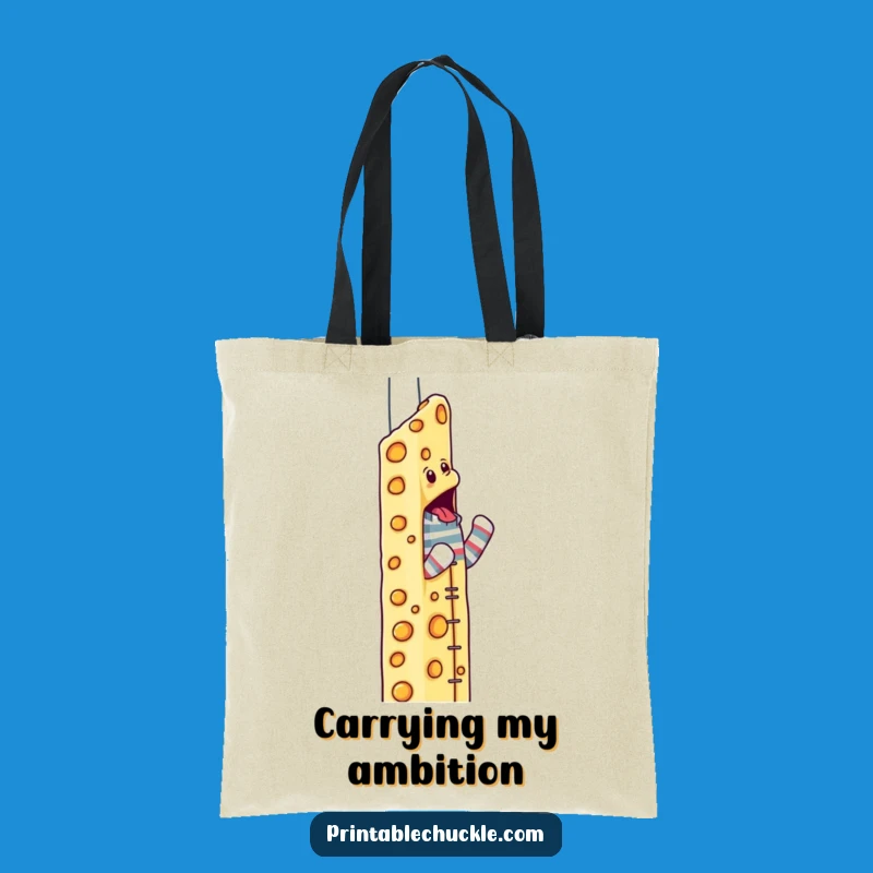 Funny Cheese Skyscraper Sock Puppet Tote Bag: Carry Your Ambition, Unique Funny Gift