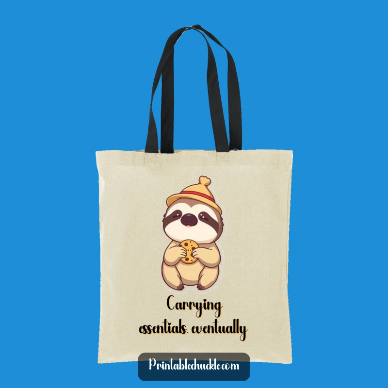 Funny Sloth Tote Bag: Carry Your Snacks and Your Lazy Vibes in Style