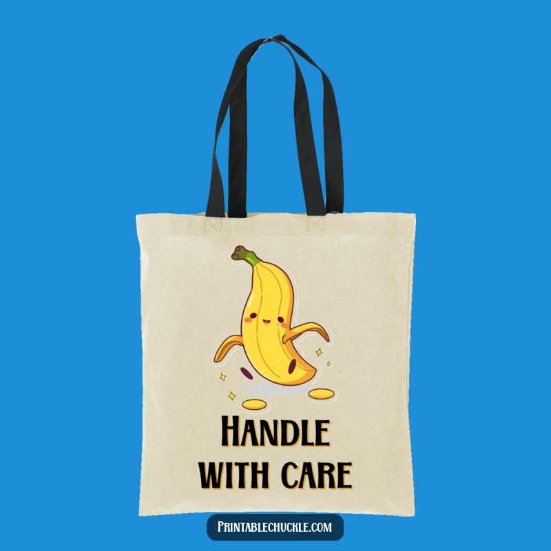 Funny Banana Peel Pratfall Tote Bag: Hilarious Shopping Companion, Unique Funny Gift